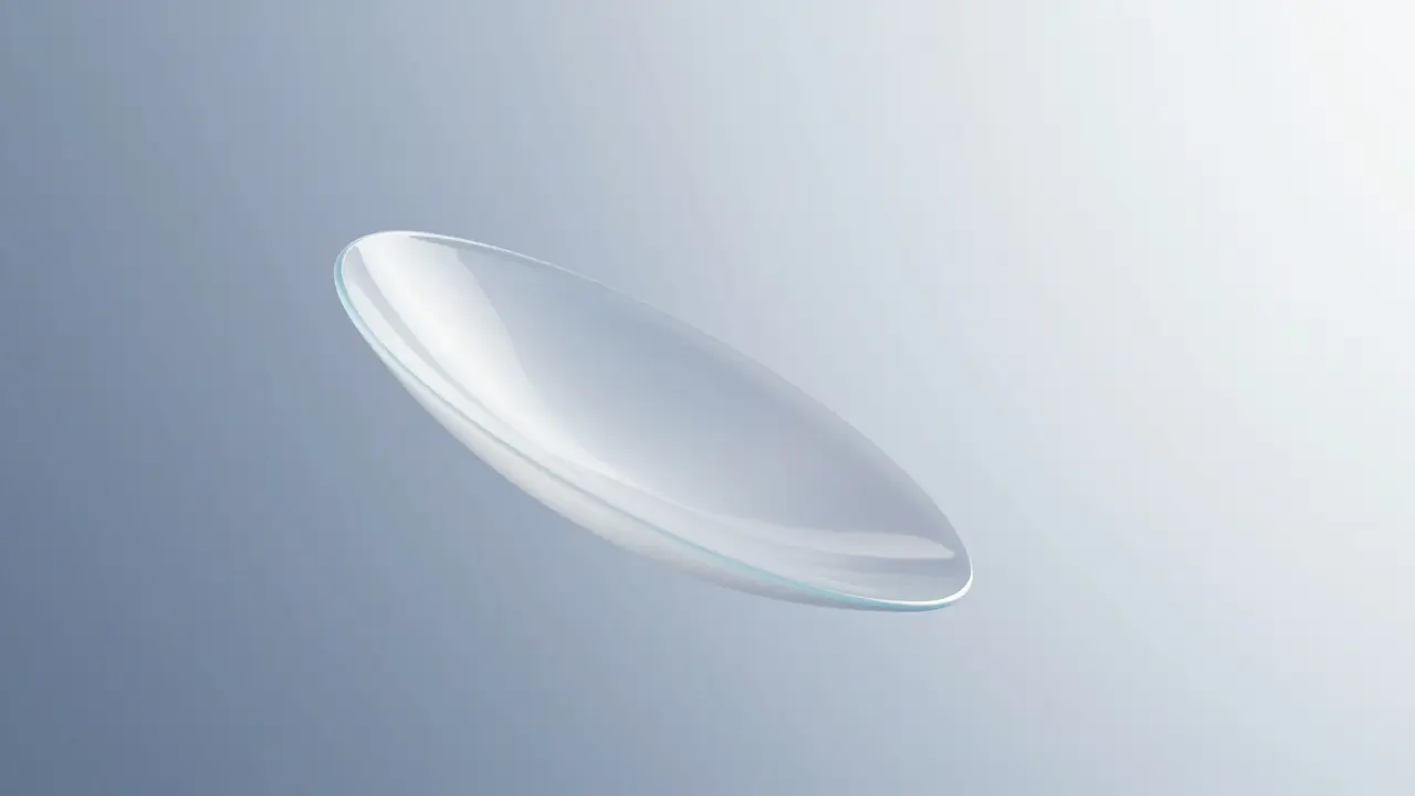 3D render ultra-tenké porcelánové fazety znázorňující její minimální tloušťku.