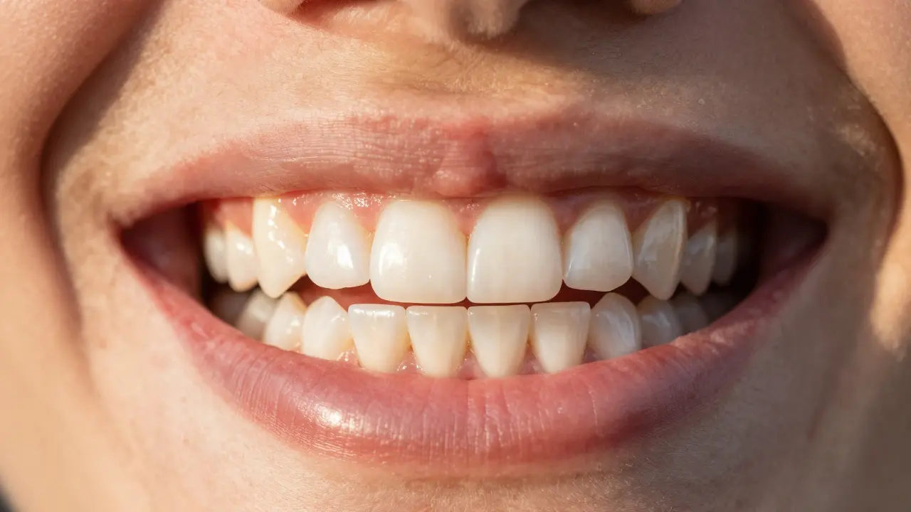 Perfektní, vyrovnaný a bílý úsměv po estetické úpravě zubů