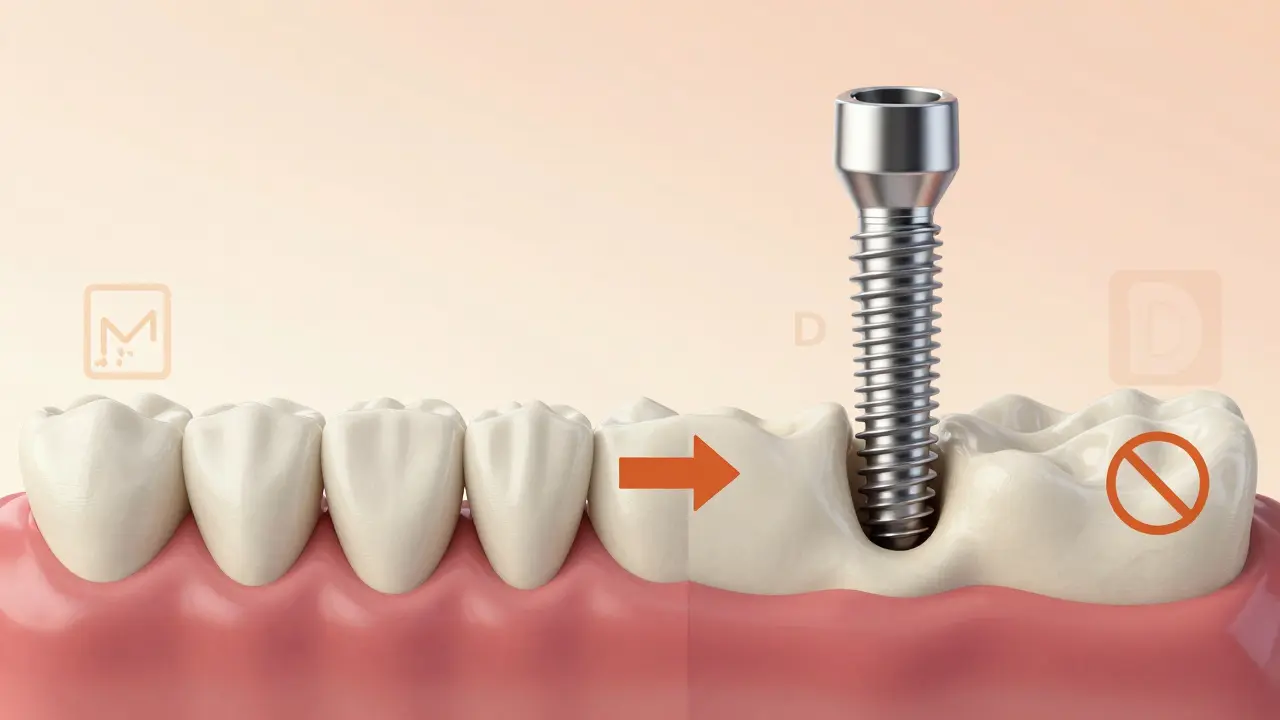 Konceptní vizualizace úspěšného hojení a implantátu