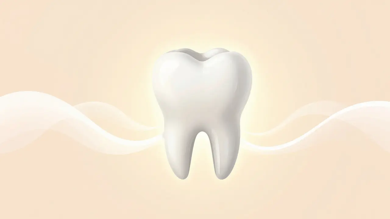 Zdravý zub s ochranou proti kazům díky uvolňování fluoridu