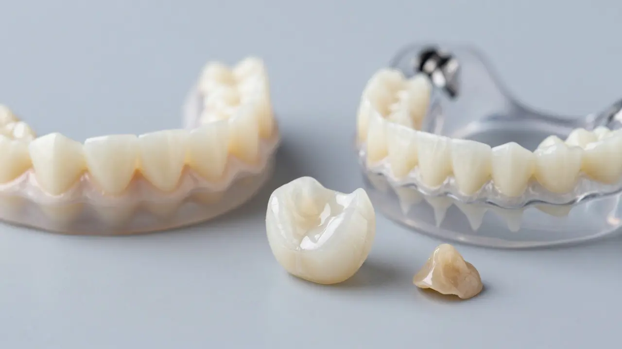 Alternativy k implantátům: zirkoniová koruna, můstek a vyjímatelná protéza