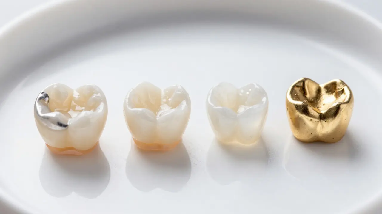 Srovnání materiálů korunek: porcelán, zirkon, keramika a kov